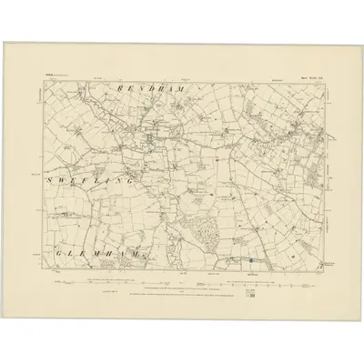1881 Map of Suffolk XLIX.SE, 1885 Print