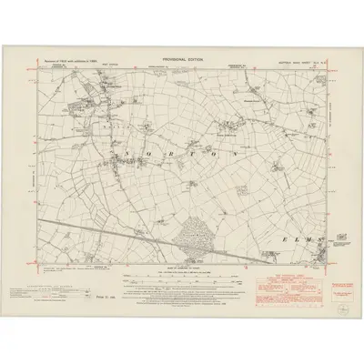 1950 Map of Suffolk XLV.NE, 1953 Print