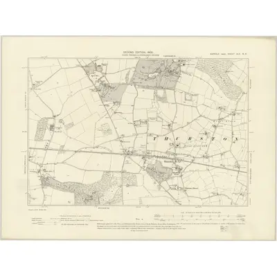 1903 Map of Suffolk XLV.NW, 1905 Print