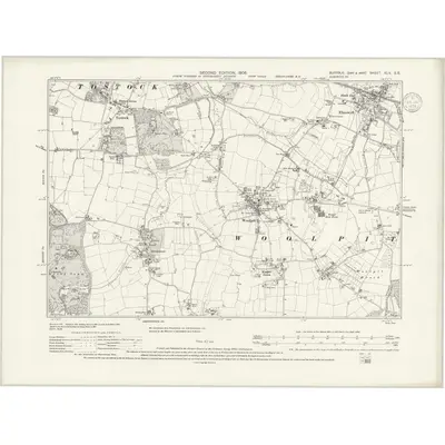 1903 Map of Suffolk XLV.SE, 1939 Print