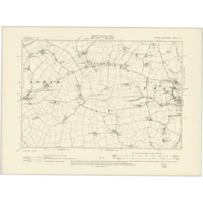 1903 Map of Suffolk XLVIII.SE, 1905 Print
