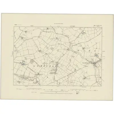 1883 Map of Suffolk XLVIII.SW, 1884 Print