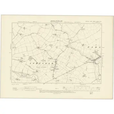 1903 Map of Suffolk XLVIII.SW, 1905 Print