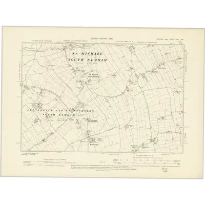 1903 Map of Suffolk XVII.SE, 1905 Print