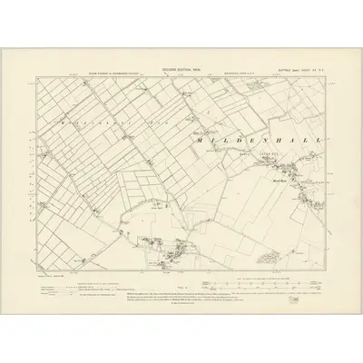 1903 Map of Suffolk XX.NE, 1905 Print