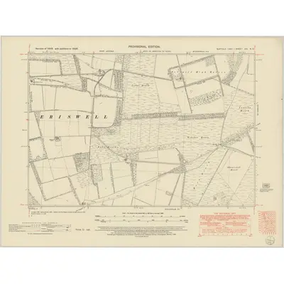 1950 Map of Suffolk XXI.NE, 1952 Print