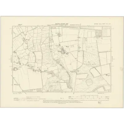 1903 Map of Suffolk XXI.NW, 1905 Print