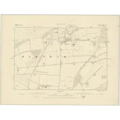 1882 Map of Suffolk XXII.NE, 1884 Print