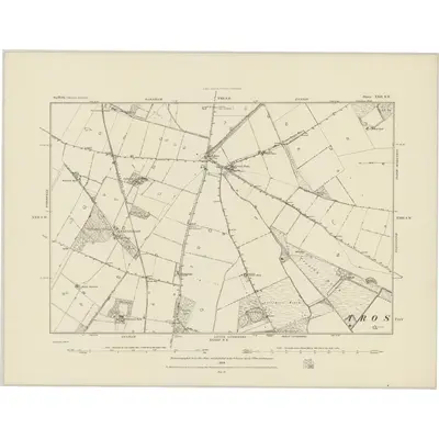1881 Map of Suffolk XXII.SE, 1884 Print