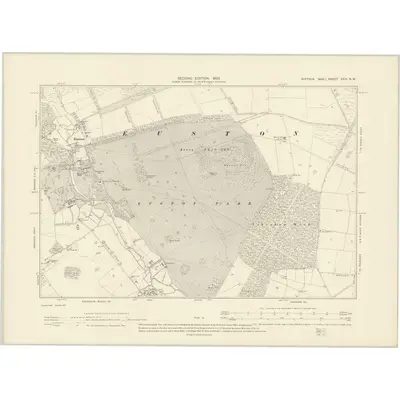 1903 Map of Suffolk XXIII.NW, 1905 Print