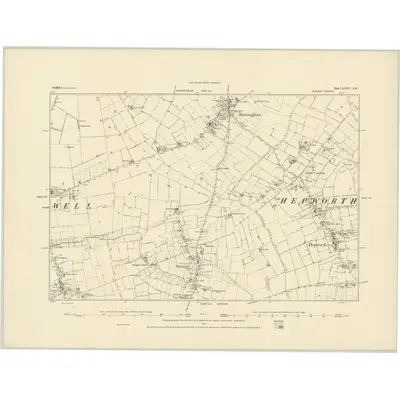 1882 Map of Suffolk XXIII.SE, 1884 Print