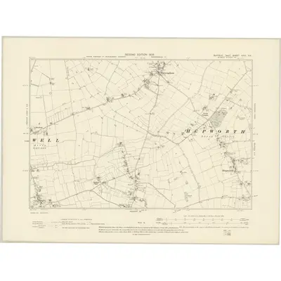 1903 Map of Suffolk XXIII.SE, 1905 Print