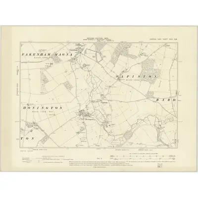 1903 Map of Suffolk XXIII.SW, 1905 Print