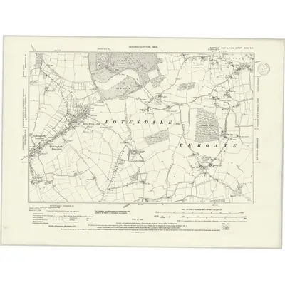 1903 Map of Suffolk XXIV.SE, 1937 Print