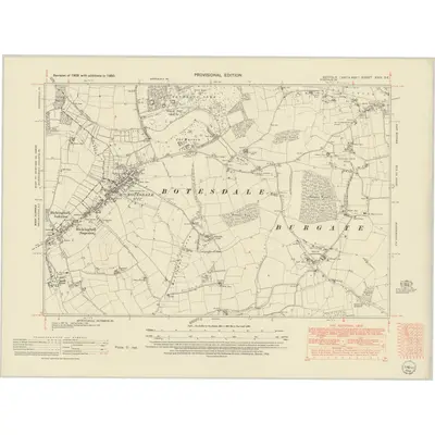 1950 Map of Suffolk XXIV.SE, 1952 Print