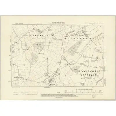 1903 Map of Suffolk XXIV.SW, 1905 Print