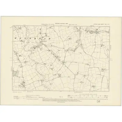 1903 Map of Suffolk XXVI.NE, 1905 Print