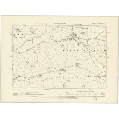 1903 Map of Suffolk XXVI.SE, 1905 Print
