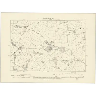 1903 Map of Suffolk XXVI.SW, 1905 Print