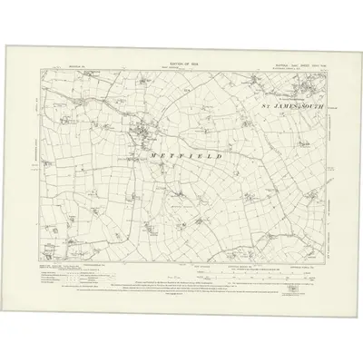 1925 Map of Suffolk XXVII.NW, 1928 Print