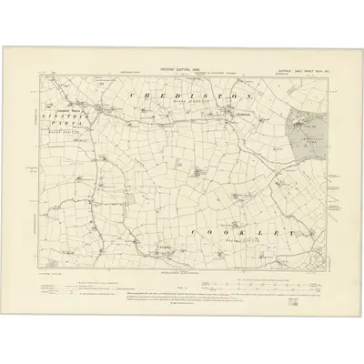 1903 Map of Suffolk XXVII.SE, 1905 Print