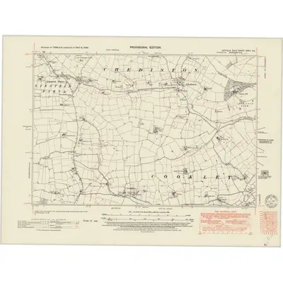 1947 Map of Suffolk XXVII.SE, 1951 Print