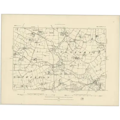 1882 Map of Suffolk XXVIII.NE, 1883 Print