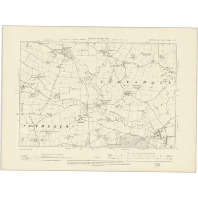 1903 Map of Suffolk XXVIII.NE, 1905 Print