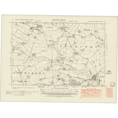 1946 Map of Suffolk XXVIII.NE, 1951 Print