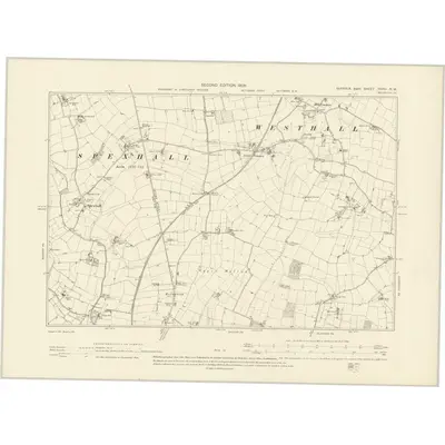 1903 Map of Suffolk XXVIII.NW, 1905 Print