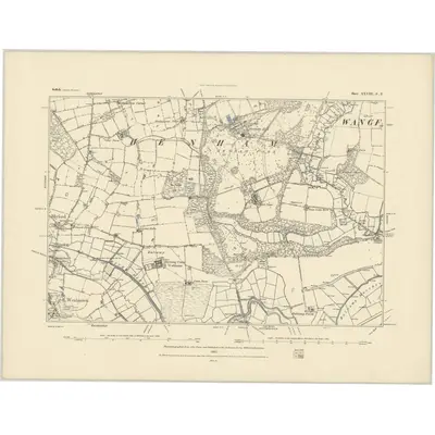 1882 Map of Suffolk XXVIII.SE, 1883 Print