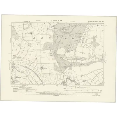 1925 Map of Suffolk XXVIII.SE, 1928 Print