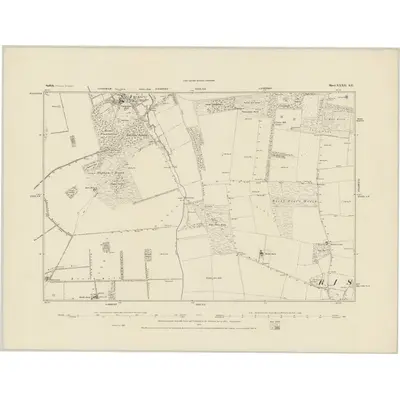 1882 Map of Suffolk XXXII.SE, 1884 Print