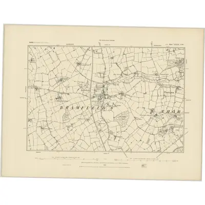 1882 Map of Suffolk XXXIX.NW, 1886 Print