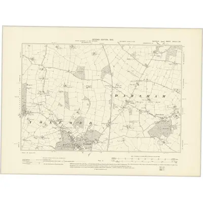 1903 Map of Suffolk XXXIX.SW, 1905 Print