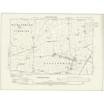 1903 Map of Suffolk XXXV.NE, 1939 Print