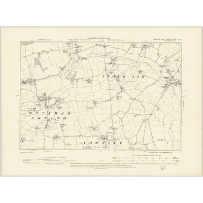 1903 Map of Suffolk XXXVI.SW, 1905 Print
