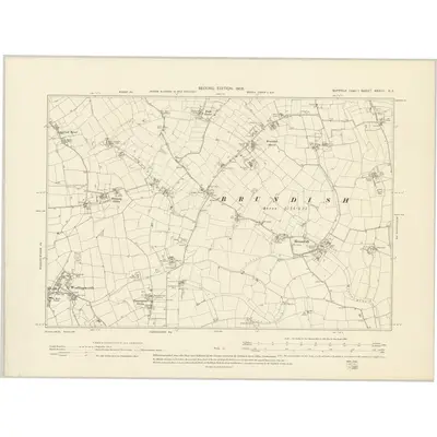 1903 Map of Suffolk XXXVII.SE, 1905 Print