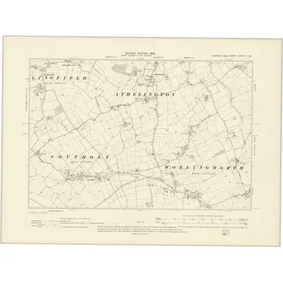 1903 Map of Suffolk XXXVII.SW, 1905 Print