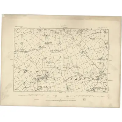 1882 Map of Suffolk XXXVIII.NW, 1884 Print