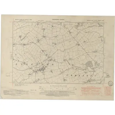 1949 Map of Suffolk XXXVIII.NW, 1951 Print