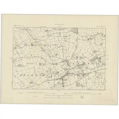 1882 Map of Suffolk XXXVIII.SE, 1884 Print