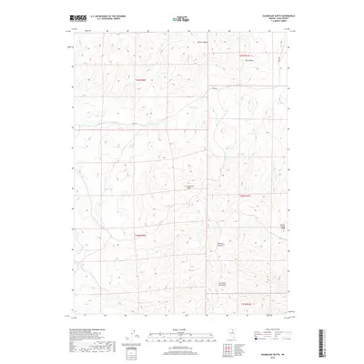 2018 Map of Sugarloaf Butte, 2018 Print
