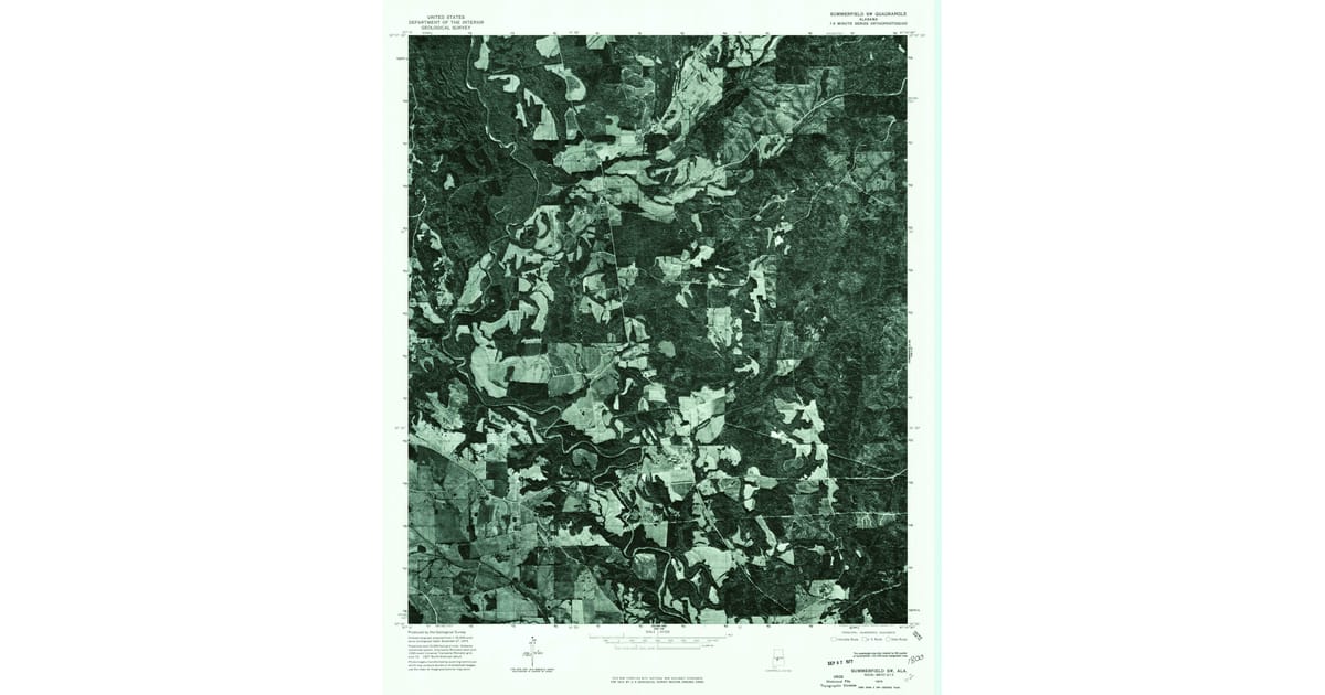 1975 Map of Summerfield SW, Perry County, AL — High-Res | Pastmaps