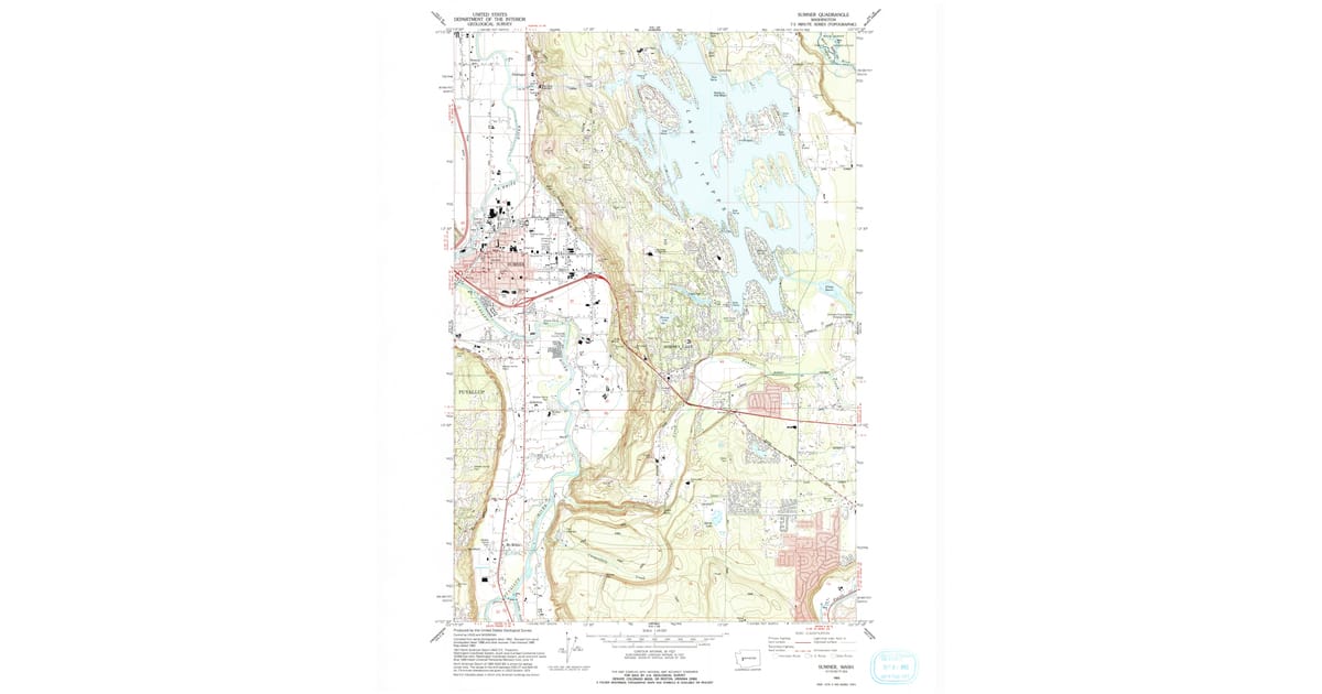 1993 Map of Sumner, WA — High-Res | Pastmaps