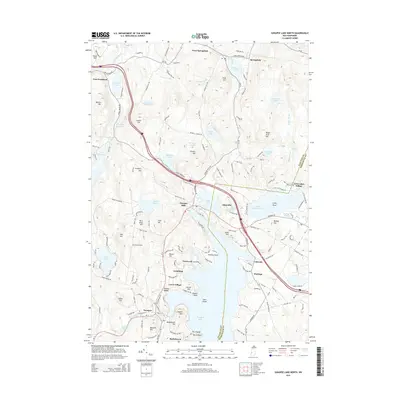 2015 Map of Sunapee Lake North, 2015 Print