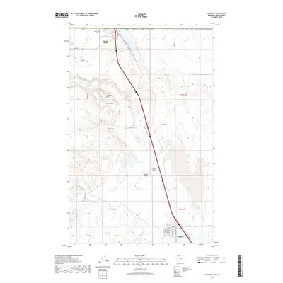 2020 Map of Sunburst, 2020 Print