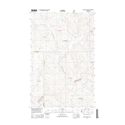 2014 Map of Sunday Mountain, 2014 Print