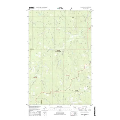 2017 Map of Sunday Mountain, 2017 Print