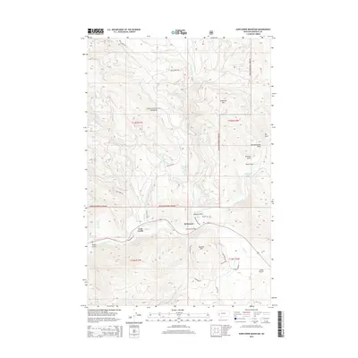 2014 Map of Sunflower Mountain, 2014 Print